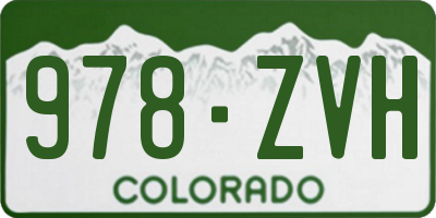 CO license plate 978ZVH