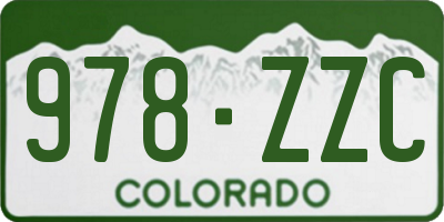 CO license plate 978ZZC