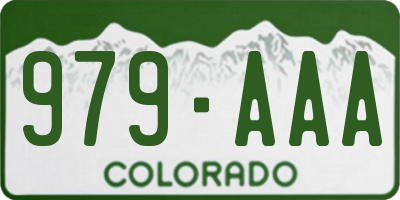 CO license plate 979AAA