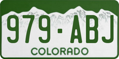 CO license plate 979ABJ