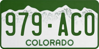 CO license plate 979ACO