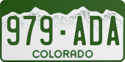 CO license plate 979ADA