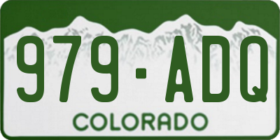 CO license plate 979ADQ