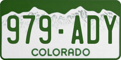 CO license plate 979ADY