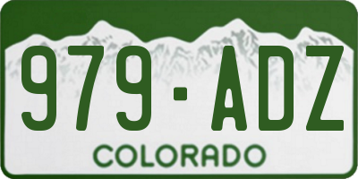 CO license plate 979ADZ
