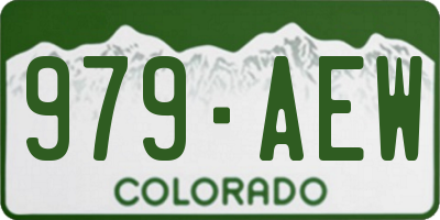 CO license plate 979AEW