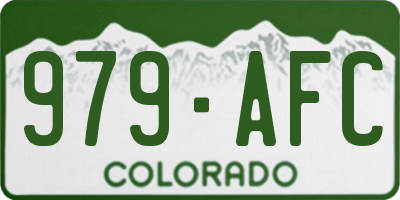 CO license plate 979AFC