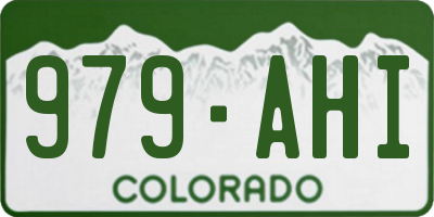 CO license plate 979AHI