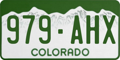 CO license plate 979AHX