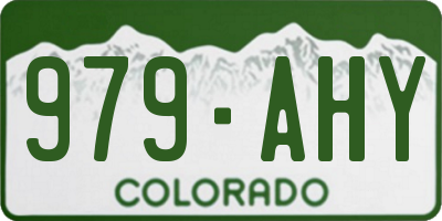 CO license plate 979AHY