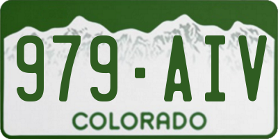 CO license plate 979AIV
