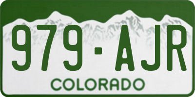 CO license plate 979AJR