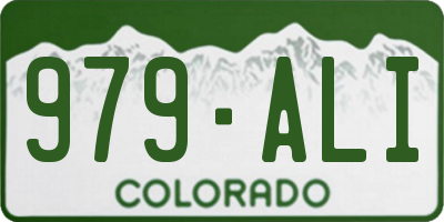 CO license plate 979ALI