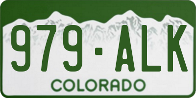 CO license plate 979ALK