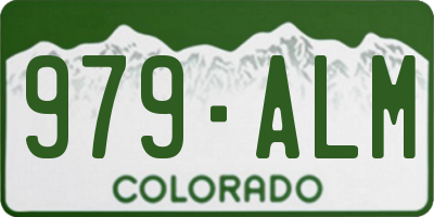 CO license plate 979ALM