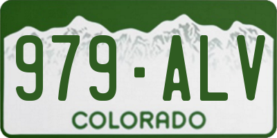 CO license plate 979ALV