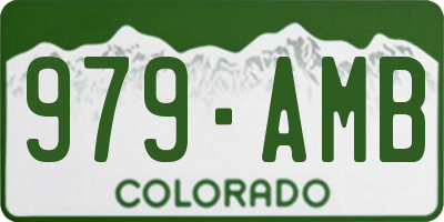 CO license plate 979AMB