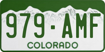 CO license plate 979AMF