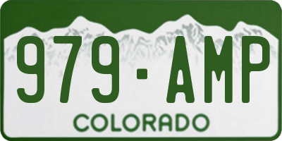 CO license plate 979AMP