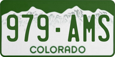 CO license plate 979AMS