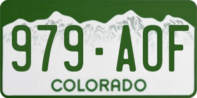 CO license plate 979AOF