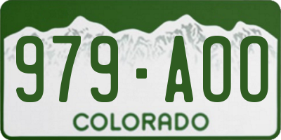 CO license plate 979AOO
