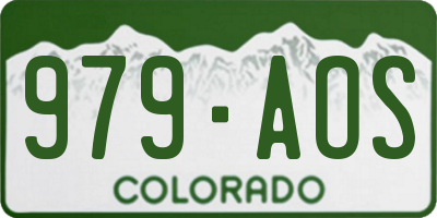 CO license plate 979AOS