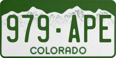 CO license plate 979APE