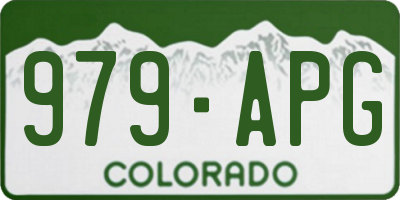CO license plate 979APG