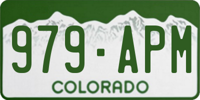 CO license plate 979APM