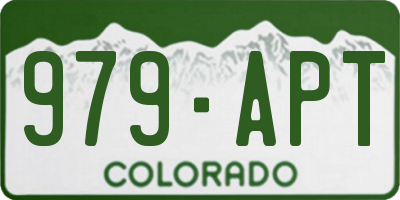 CO license plate 979APT