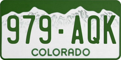 CO license plate 979AQK