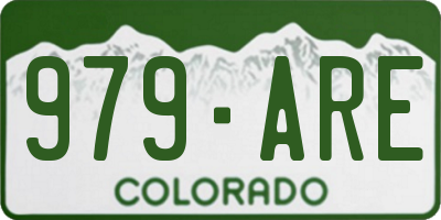 CO license plate 979ARE