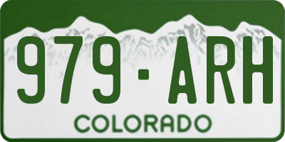 CO license plate 979ARH