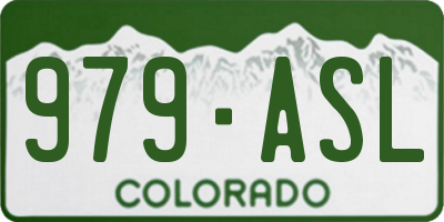 CO license plate 979ASL