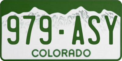CO license plate 979ASY