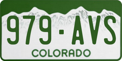 CO license plate 979AVS