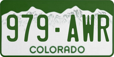 CO license plate 979AWR