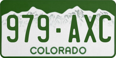 CO license plate 979AXC