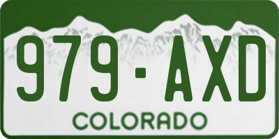 CO license plate 979AXD