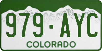 CO license plate 979AYC