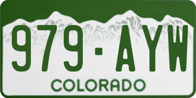 CO license plate 979AYW