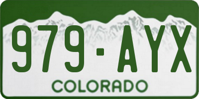 CO license plate 979AYX
