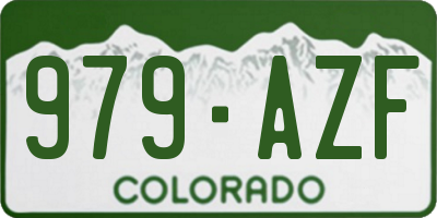 CO license plate 979AZF