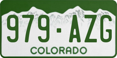 CO license plate 979AZG