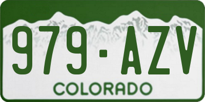 CO license plate 979AZV