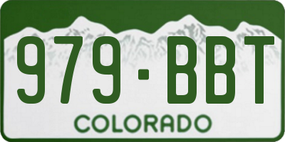 CO license plate 979BBT