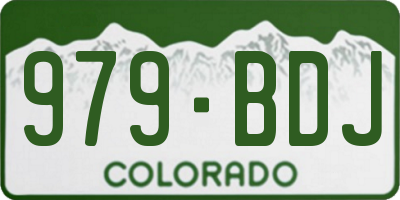 CO license plate 979BDJ
