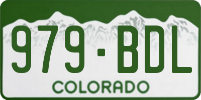 CO license plate 979BDL