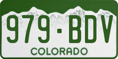 CO license plate 979BDV